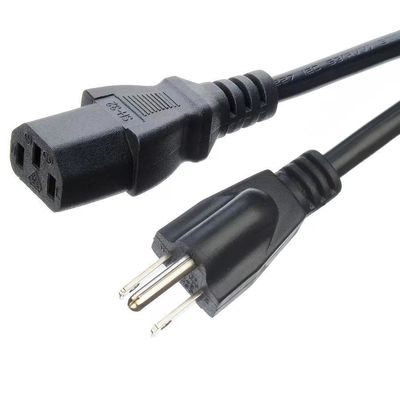 Oxygen Free Bared Stranded Copper Conductor Material ETL Listed Power Cords Extension Cords NEMA Plug With C13 for Computer