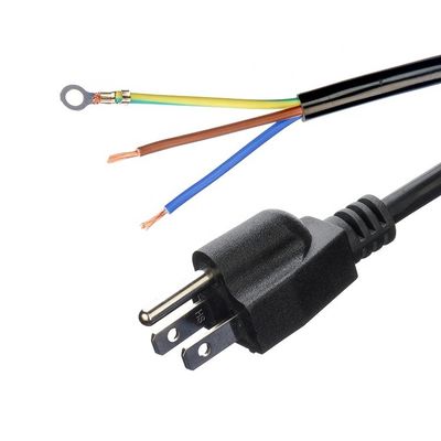 Especificación del cable 16/14/18AWG ETL Cables de alimentación estándar para computadoras portátiles 15A NEMA-15P Máquina de fabricación de cables de alimentación de conexión de 3 fases