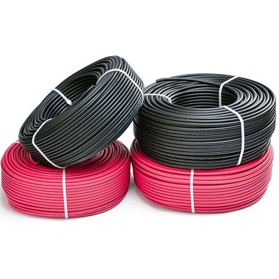 1x4mm2 XLPE Cable de energía solar libre de halógenos para paneles fotovoltaicos TUV aprobado Clase 5 Cobre flexible enlatado longitud 100M/1rollo