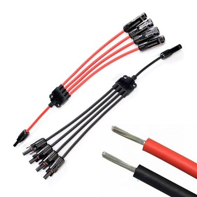 XLPO aislamiento 10awg 6mm 1 a 4 Y Tipo H1z2z2-k Cable de extensión de paneles solares 12awg para soluciones solares sostenibles