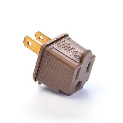 Adaptador portátil de toma de corriente ETL estándar estadounidense para carga móvil 1 tomas de corriente y conexión a tierra automática