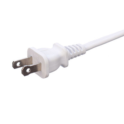 2X16AWG Blanco de 2 pines para el horno de microondas de hogar enchufe de cables de extensión de cable eléctrico para 125V de voltaje nominal y material de chaqueta de PVC