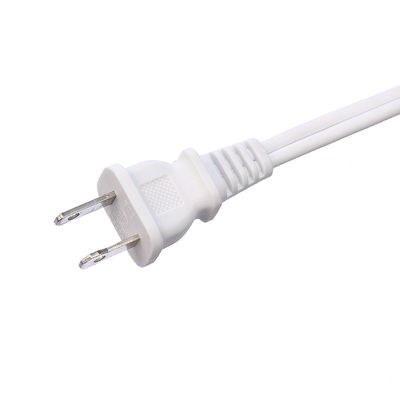 2X16AWG Blanco de 2 pines para el horno de microondas de hogar enchufe de cables de extensión de cable eléctrico para 125V de voltaje nominal y material de chaqueta de PVC