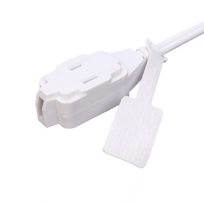 2X16AWG Blanco de 2 pines para el horno de microondas de hogar enchufe de cables de extensión de cable eléctrico para 125V de voltaje nominal y material de chaqueta de PVC