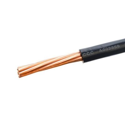 Cables redondos de núcleo sólido BV 1X10mm2 Cable eléctrico para portátil negro con chaqueta y aislamiento de PVC