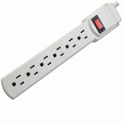 Beige 6 Outlet América del Norte Standard Electric Sockets de extensión de la tira de alimentación Socket 14AWG Cable 3FT para electrodomésticos