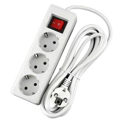 CE Certificated EU Extension Socket Power Strip with 3x1.5mm Cable and Switch WIFI NO Standard EU 1 Meter Cable With Switch