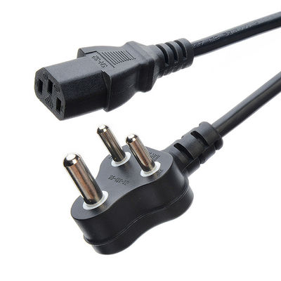 Cabo negro Sudáfrica SABS estándar electrodomésticos Cables de alimentación Cables de extensión para uso residencial / de uso general