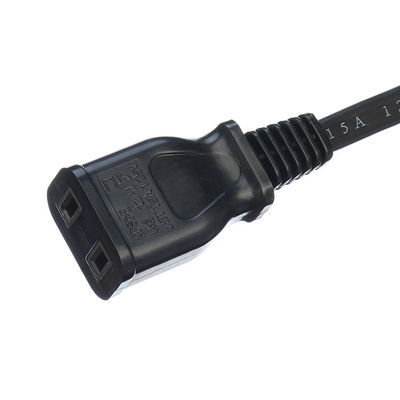 Cordón de extensión de electrodomésticos PSE Certificado Cordón de alimentación de CA Japón Enchufe de chorro Tipo de extremo femenino Estándar 2 tapones planos