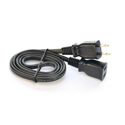 Cordón de extensión de electrodomésticos PSE Certificado Cordón de alimentación de CA Japón Enchufe de chorro Tipo de extremo femenino Estándar 2 tapones planos