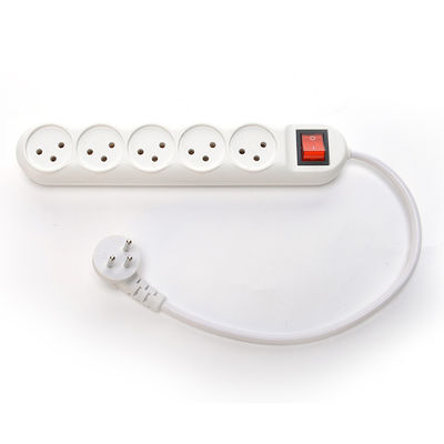 Correa de alimentación Israel Tipo 5 Pin Multi Socket Plug Cordón de extensión de soporte personalizado Extensión de cable estándar VDE H05vv-f 3g1