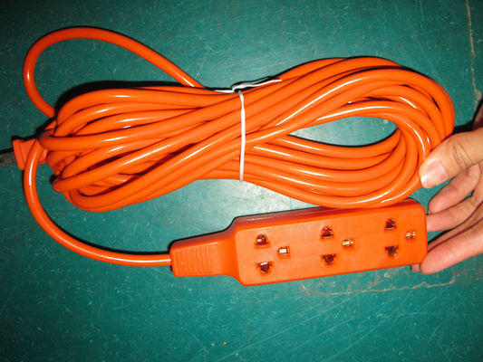 Material de conductor de cobre sin oxígeno con hebras desnudas Protector contra sobretensiones Correa de energía Naranja Euro 2 Rodillo Pin Plug SJT 2/16AWG