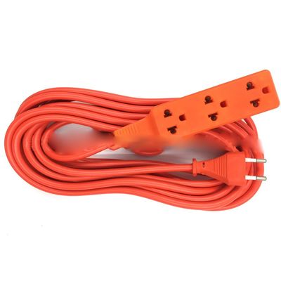 Material de conductor de cobre sin oxígeno con hebras desnudas Protector contra sobretensiones Correa de energía Naranja Euro 2 Rodillo Pin Plug SJT 2/16AWG