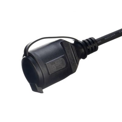 Cordón de extensión exterior Euro 16A/250V de 3 pines recto con conector de 2 polos H07RN-F 3X1.5MM2