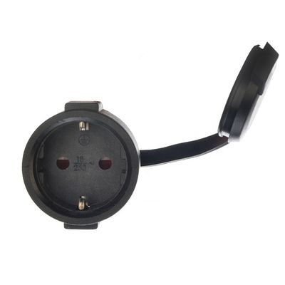 Cordón de extensión exterior Euro 16A/250V de 3 pines recto con conector de 2 polos H07RN-F 3X1.5MM2