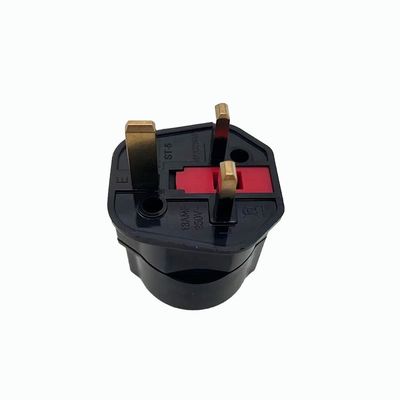 General-Purpose Adapter UK 3 Pin Plug with Fuse to EU Socket 2pin and Earth Contact CE Certified