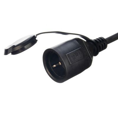 Cordón de extensión exterior 3x1.5mm2 Cable de alimentación 220v Cable de alimentación con 2 polos enchufe impermeable con conexión a tierra estándar 16A/250V