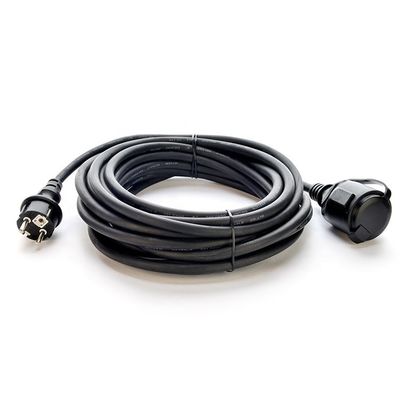 Cordón de extensión exterior 3x1.5mm2 Cable de alimentación 220v Cable de alimentación con 2 polos enchufe impermeable con conexión a tierra estándar 16A/250V