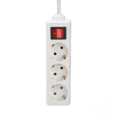 Protección contra sobretensiones de banda de alimentación tipo UE 3 Conector de cable de extensión de banda con H03vvh2 f 2x0.75mm2 Cable de alimentación y enchufe eléctrico
