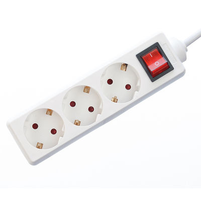Protección contra sobretensiones de banda de alimentación tipo UE 3 Conector de cable de extensión de banda con H03vvh2 f 2x0.75mm2 Cable de alimentación y enchufe eléctrico