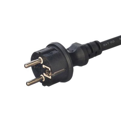 Material de conductor de cobre sin oxígeno con rosca desnuda Cordón de alimentación de CA para la industria al aire libre 3m Negro H07RN-F Eu Cordón de alimentación