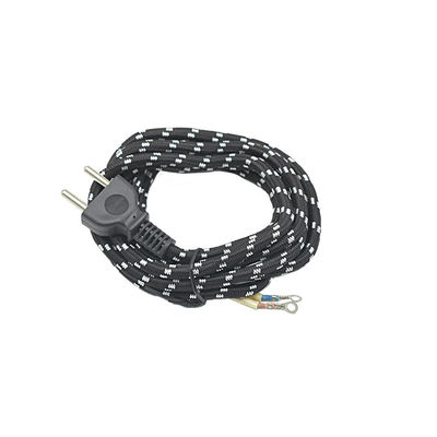 Corda de extensión de cable de alimentación comercial VDE/SNI/KC 2 tapones redondos para hierro eléctrico en el mercado de Dubai y Oriente Medio