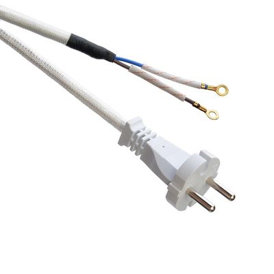 Fuente de alimentación eléctrica de hierro Cable trenzado de algodón multicolor de 100 m rollo con enchufe aprobada por VDE y aislamiento de PVC / caucho
