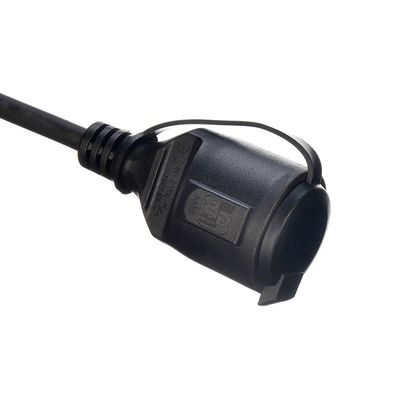 Outdoor VDE Standard Schuko Plug with 2 Pole Waterproof Socket 220V/16A IP44 Waterproof Plug Socket Cover Length 5M Network SDK