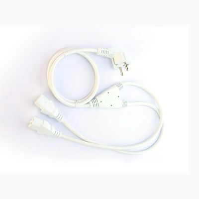 Cable de alimentación de separación de tipo Y de tipo blanco femenino 2XC13 de cobre sin oxígeno, cable de extensión de alimentación de 250V/16A VDE aprobado