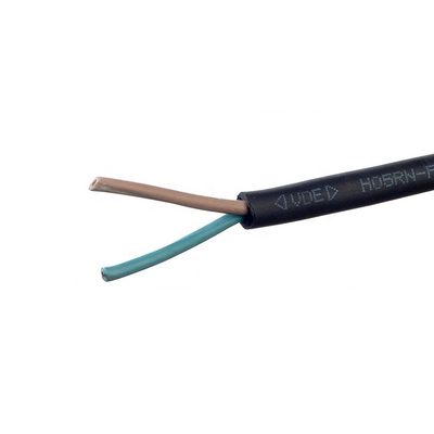 VDE estándar H05rr f Cable de alimentación de caucho 2x0.75 eléctrico para electrodomésticos -5C a 70C 2C X0.75MM2 secciones normales