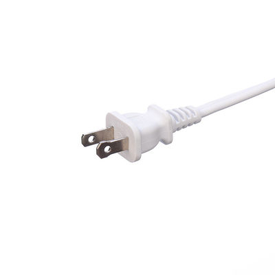 Conector de 2 pines blanco ETL estándar con cable 18 AWG Nema 1-15p a 1-15r Cordón de extensión de hombre a mujer con corriente nominal de 13A