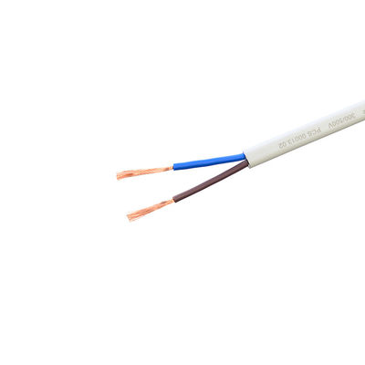 Cables de cobre blancos con certificación H03VVH2-F 300/300V Flexibles de 2x0,75 mm2 para edificios domésticos