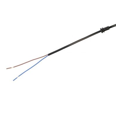 2.5A 2 cables eléctricos de enchufe de pin negro ventilador eléctrico con oxígeno libre desnudo de cobre en la mitad del extremo desnudo