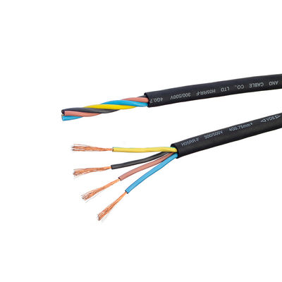 VDE estándar H03rn-f H05rn-f H07rn-f 1 a 4 núcleo 0,5 0,75 1,5 2,5MM 2 para el hogar y el rango de temperatura exterior -5C a 70C