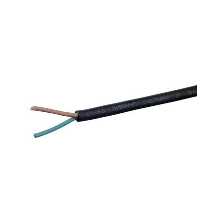 Cables aislados de VDE estándar H05 Rr de caucho 2x0,75 Cables de cobre para electrodomésticos y rango de temperatura exterior de -5C a 70C