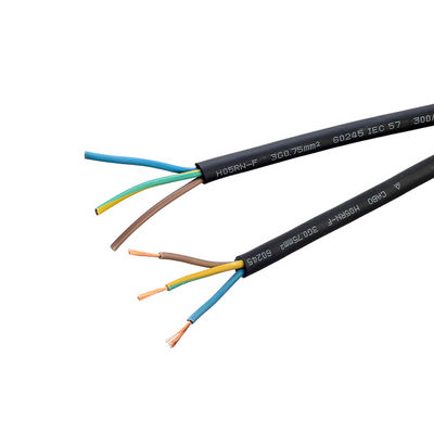Cables aislados de VDE estándar H05 Rr de caucho 2x0,75 Cables de cobre para electrodomésticos y rango de temperatura exterior de -5C a 70C