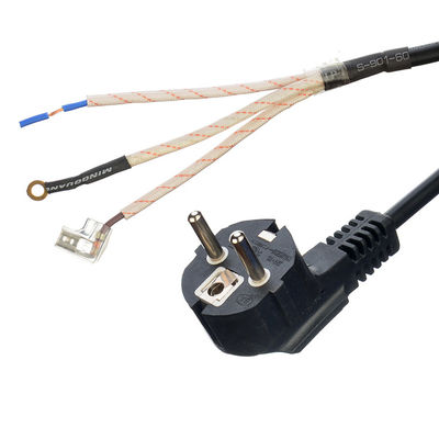Personalización para Indonesia Cordón de extensión del cable de alimentación SNI Cordón de extensión 1.8M/ OEM Tratamiento de extremo tubo de contracción térmica y tubo de fibra de vidrio
