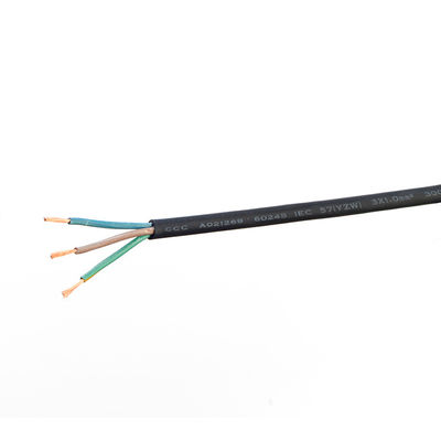 VDE estándar 16A/250V H07rn-f Cable de alimentación para electrodomésticos 2 núcleo o cable de alimentación de 3 fases H05 Rr Secciones normales interiores