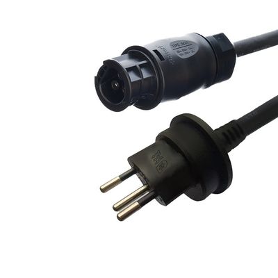 S Certified Swiss Waterproof Plug IP55 AC Power Cord with Betteri BC01 IP68 Certification Standard DIN VDE 0620/EN 50075 1990