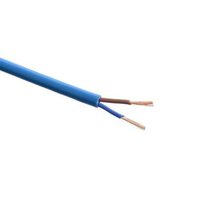 VDE aislado azul estándar 300/300V RVV 2 * 0,75mm cable de alimentación flexible de dos núcleos de cable de cobre con conductor de aislamiento