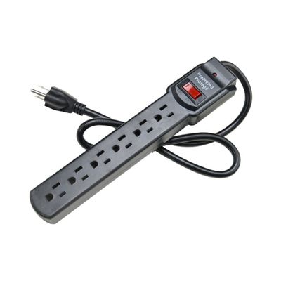 Estándar estadounidense de 6 tomas de conexión eléctrica con toma de corriente ETL15A/125V Protector contra sobretensiones para electrodomésticos ETL125V