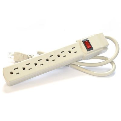 Estándar estadounidense de 6 tomas de conexión eléctrica con toma de corriente ETL15A/125V Protector contra sobretensiones para electrodomésticos ETL125V