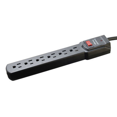 Estándar estadounidense de 6 tomas de conexión eléctrica con toma de corriente ETL15A/125V Protector contra sobretensiones para electrodomésticos ETL125V