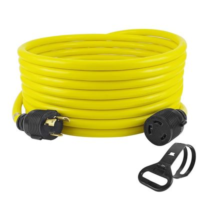 30A Corriente nominal de corriente alterna en las tomas de corriente del cable de extensión de energía para el lavavajillas 250V NEMA L6-30P a L6-30R