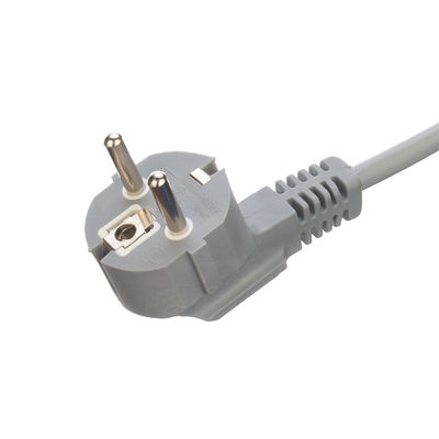 Conector de cable de alimentación Eu con anillos despojados de extremo abierto H05vv-f 3g1.0mm2 Cee7/7 Euro Cable de alimentación 1.5mm y conexión a tierra estándar