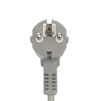 Conector de cable de alimentación Eu con anillos despojados de extremo abierto H05vv-f 3g1.0mm2 Cee7/7 Euro Cable de alimentación 1.5mm y conexión a tierra estándar