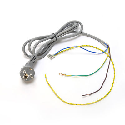Conector de cable de alimentación Eu con anillos despojados de extremo abierto H05vv-f 3g1.0mm2 Cee7/7 Euro Cable de alimentación 1.5mm y conexión a tierra estándar