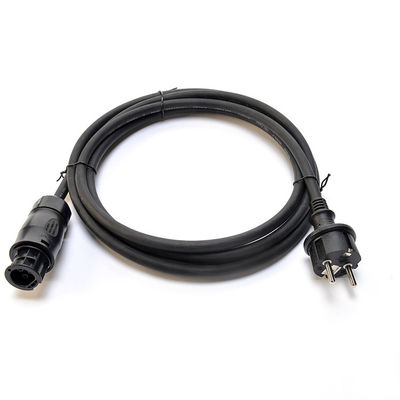 Aislamiento de caucho H07RN-F Schuko Plug Cordón de alimentación CA para Betteri BC01 IP68 Conector e Inversor de panel solar