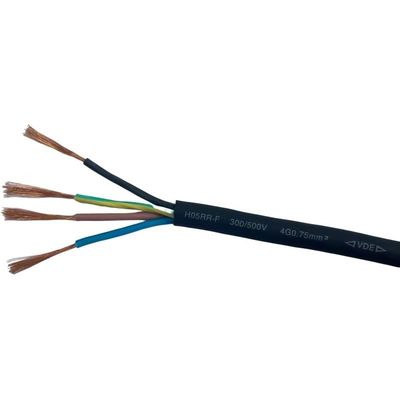 TPU Cable Evc revestido con goma 16a/480v H07bz5-f 5x2.5mm2 5g 2.5 1*0.5 Evblo para el rango de temperatura de carga del EV -40C a 90C