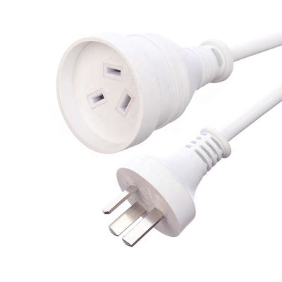 Cables de alimentación de toma de corriente impermeables Cables de extensión Australia SAA Corriente nominal estándar 10A-16A Personalizado para electrodomésticos